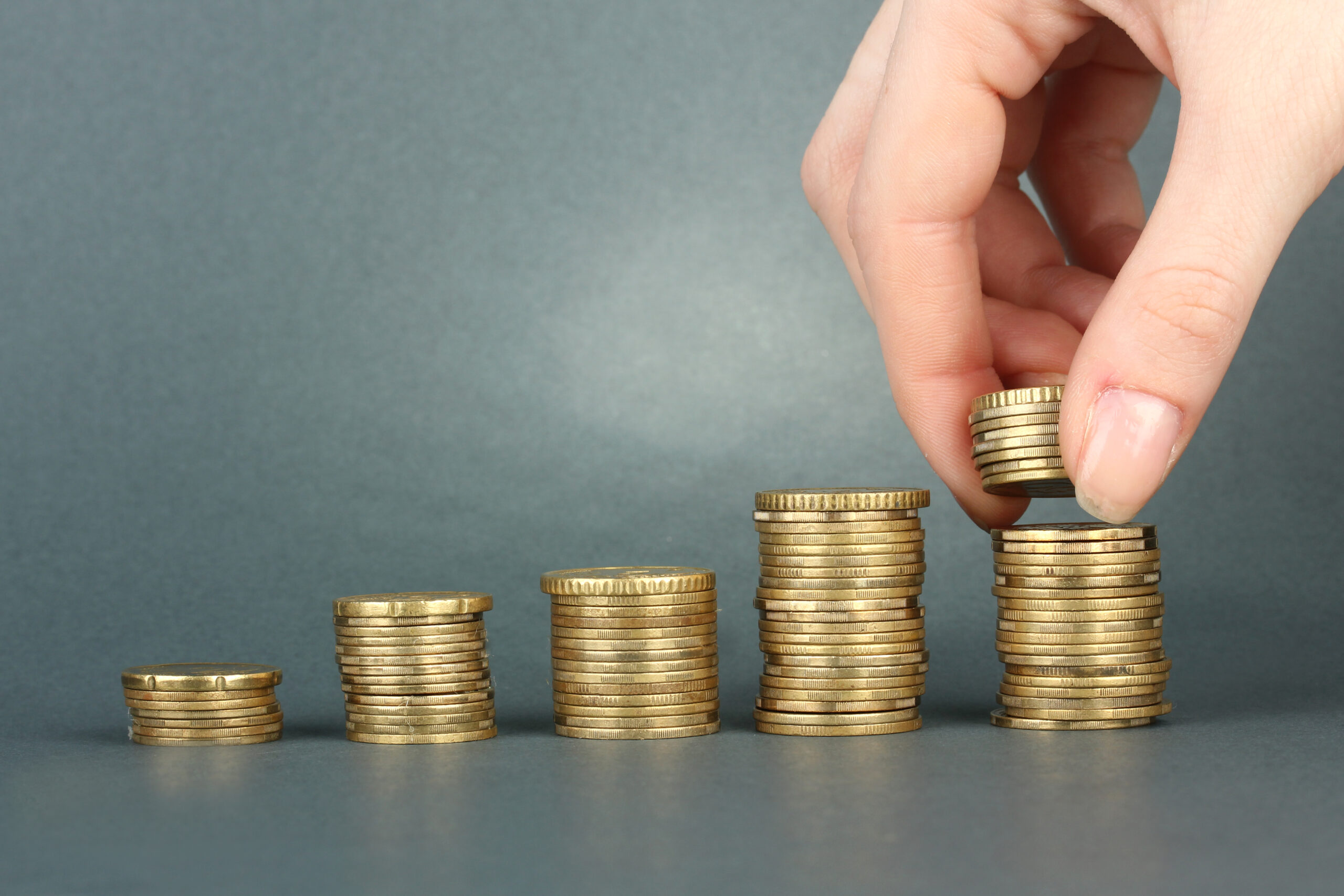 Geld stapels